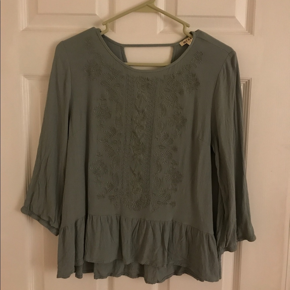 green blouse from francesca's