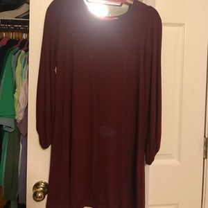 maroon dress