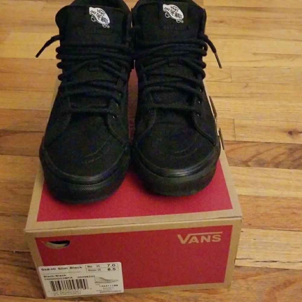 HIGH TOP BLACK VANS NEW OR TRADE