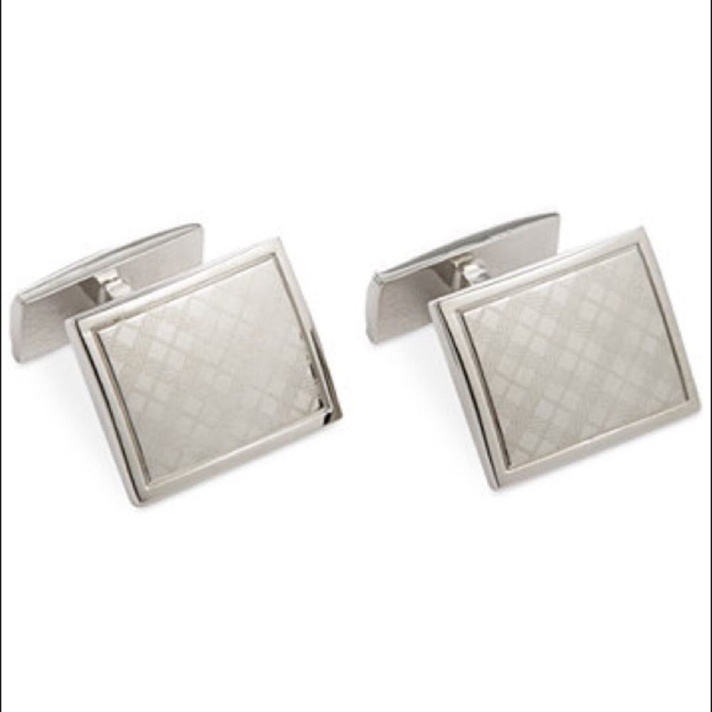 Ryan Seacrest Silver Rhodium Cuff Links - Picture 3 of 3
