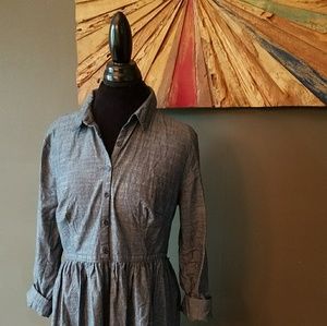 Denim buttondown dress