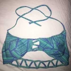 Light blue women swim top