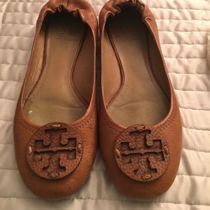 Tory Burch Brown Leather Flats