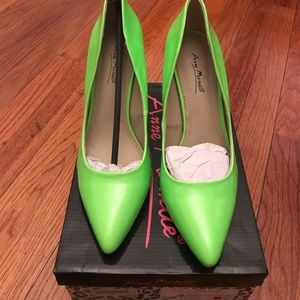 Lime green pumps