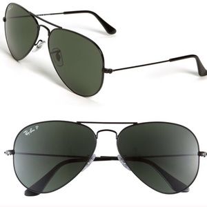 Ray Ban Polarized Aviators Original Black