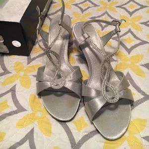 Silver dress shoes