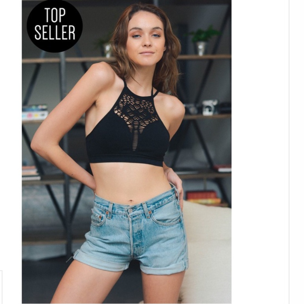 Floral Cutout Seamless Crop Top