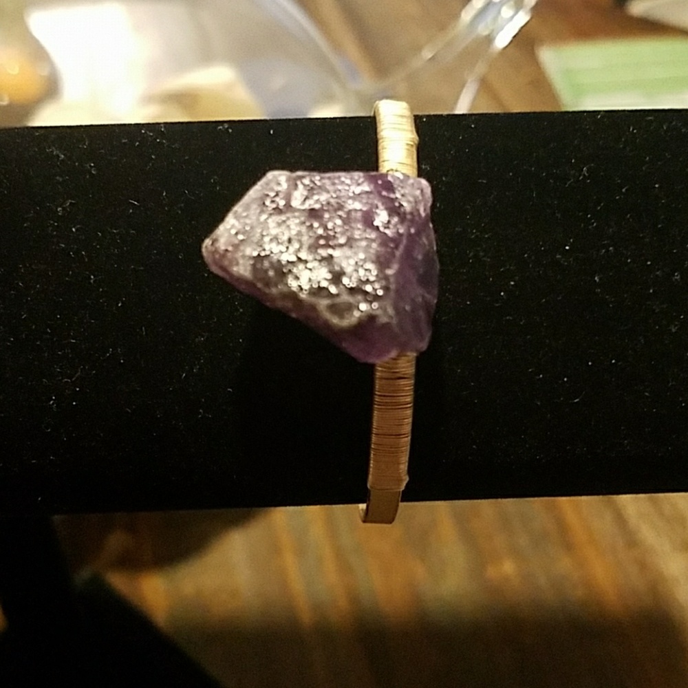 Brand New Purple Rock Adjustable Bracelet