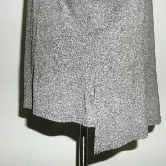 {LAST 2} Gray Blouse Lace-up Shoulders - Picture 5 of 8