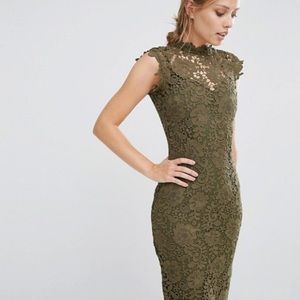 Asos Paper Dolls Allover High Neck Lace Dress