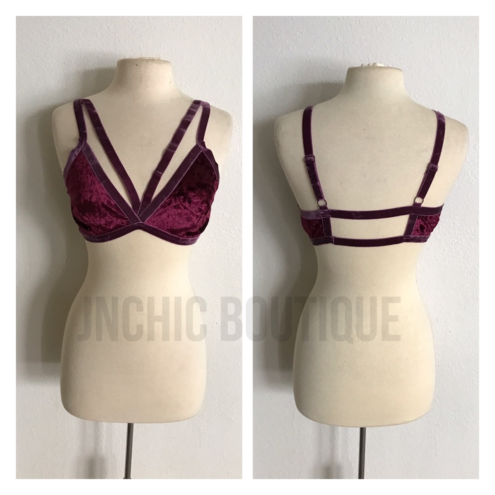 (Plus) Velvet bralette - Picture 2 of 3