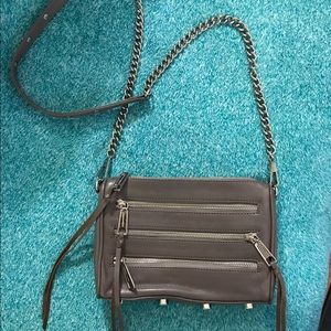 Rebecca Minkoff grey with silver crossbody