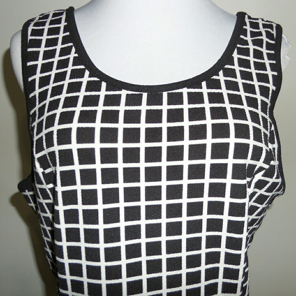 Black Check Peplum Blouse - Picture 2 of 6