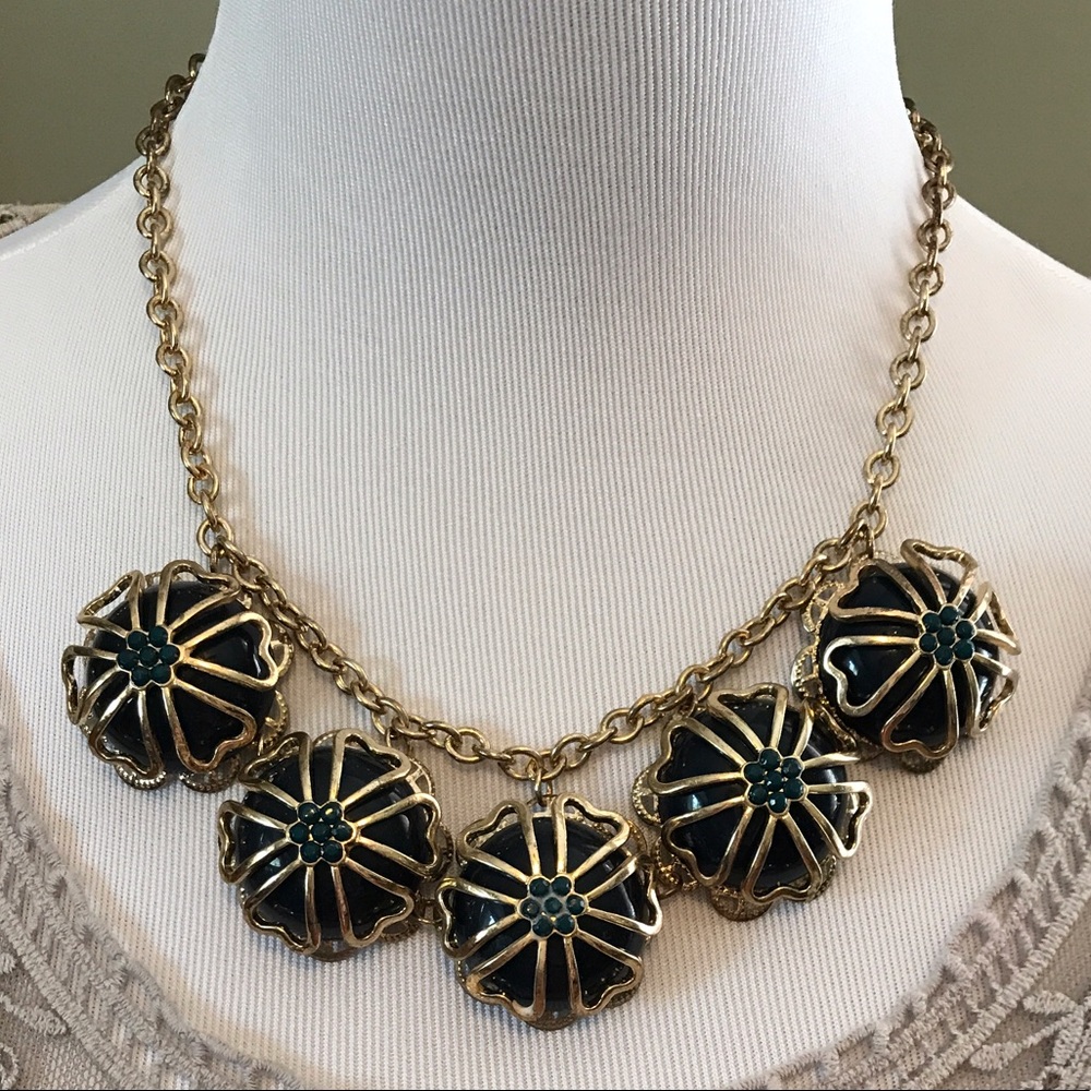 Navy Statement Necklace