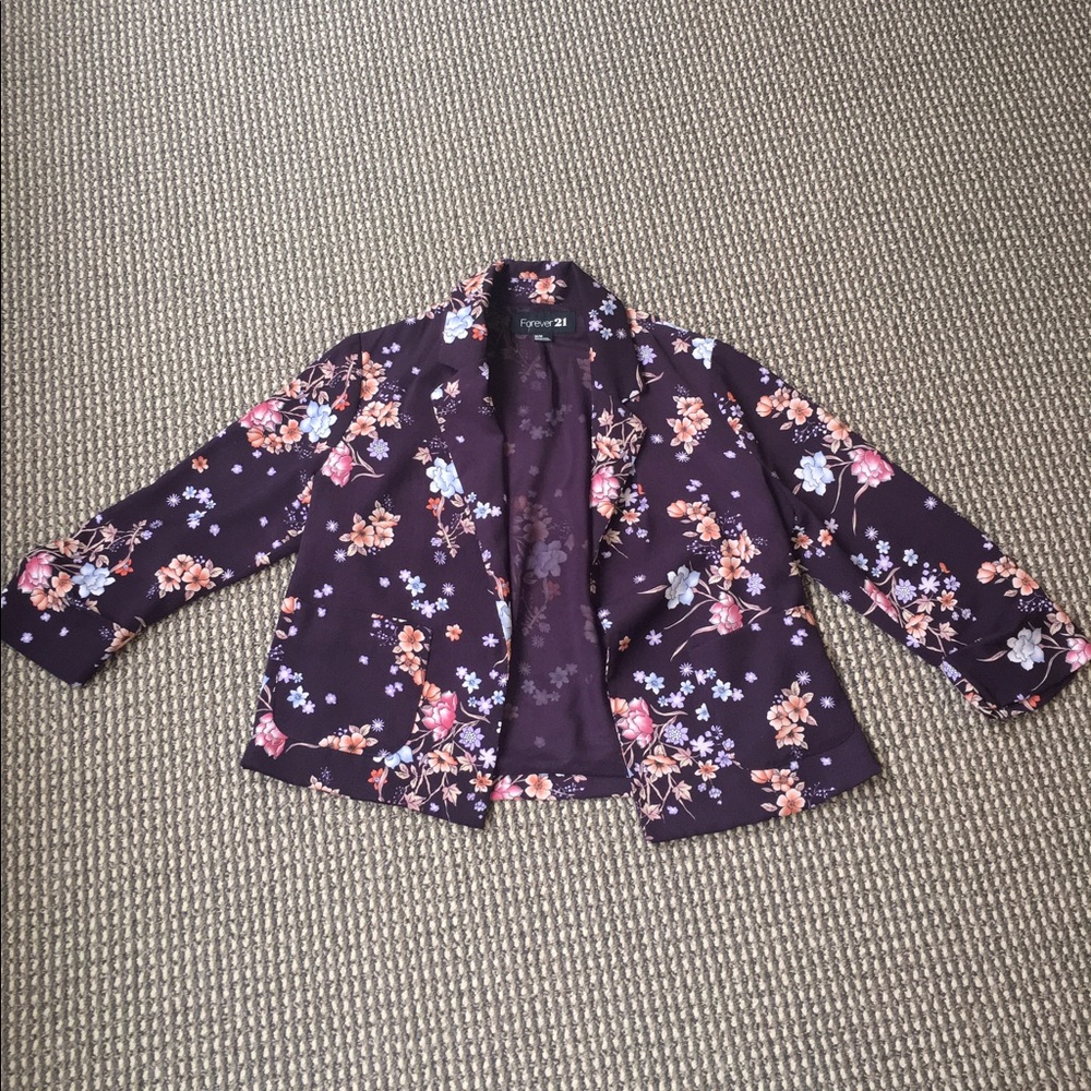 Purple Japanese Floral jacket