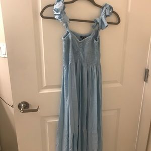 Blue boho wedding dress