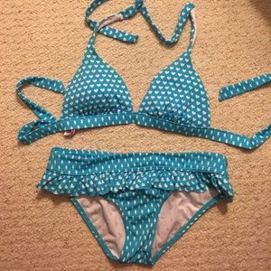Blue and white Bikini swimsuit