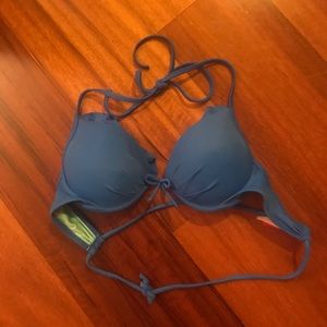 Blue bikini top