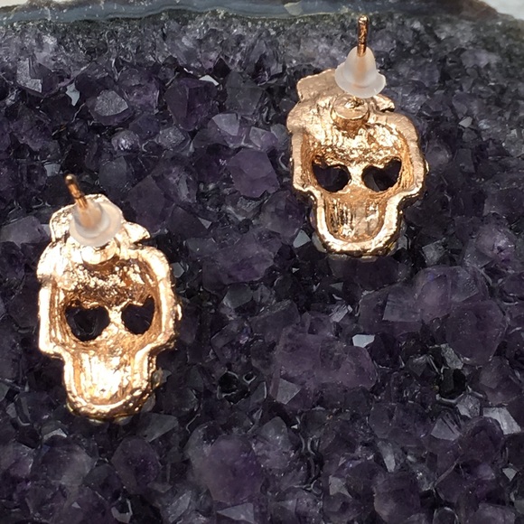 Candy Skull Stud Earrings - Picture 7 of 7