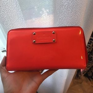 Bright pink Kate Spade wallet