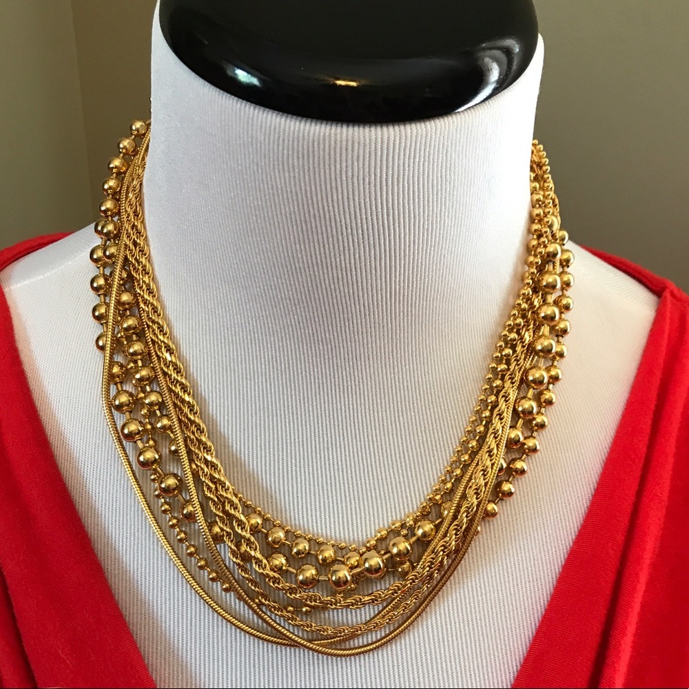 Gold Multi-Strand Necklace