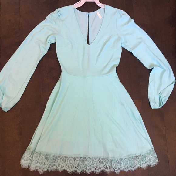 ⚫️ Aqua Blue  Fit & Flare Dress - Picture 3 of 4