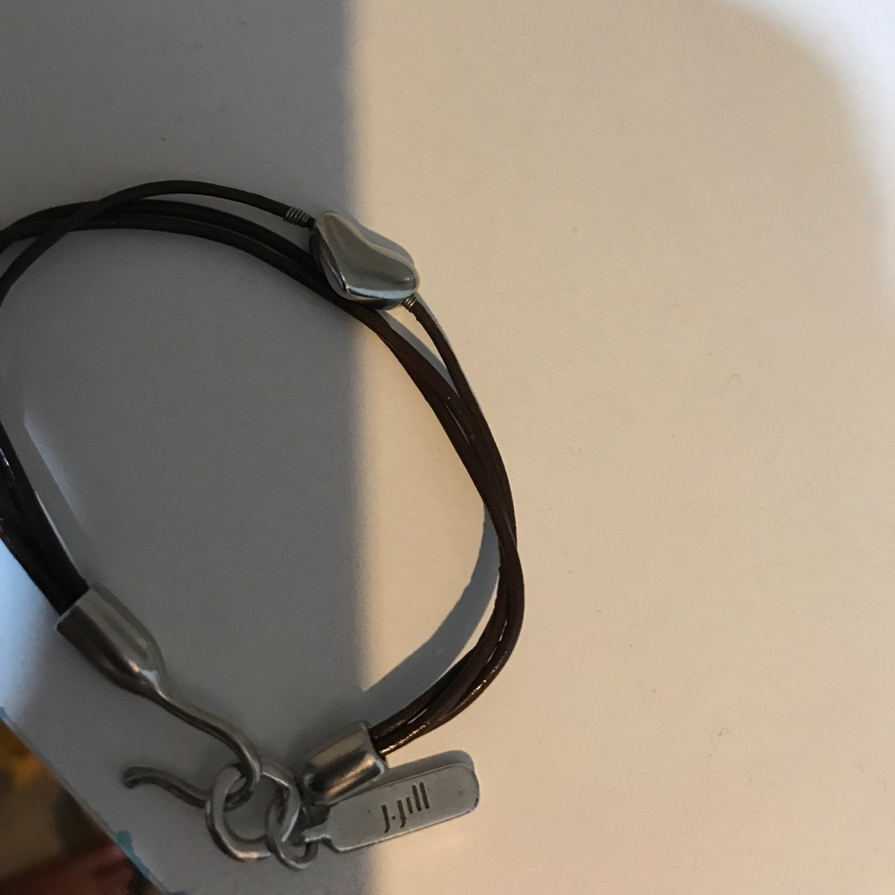 J Jill leather heart bracelet.