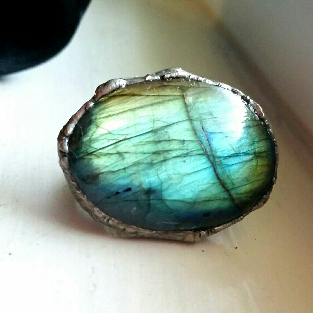 Metalwork Labradorite ring - Picture 2 of 4