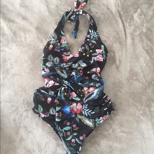 petite maternity floral swimsuit