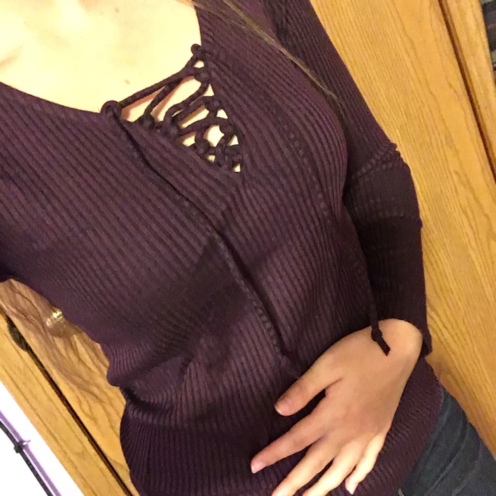 *SOLD ON MERC* Lace up shirt