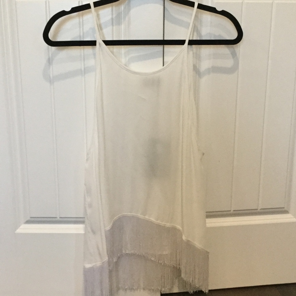 Show me your mumu white fringe tank