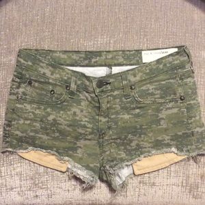 Rag & Bone Camo Cut Off Shorts