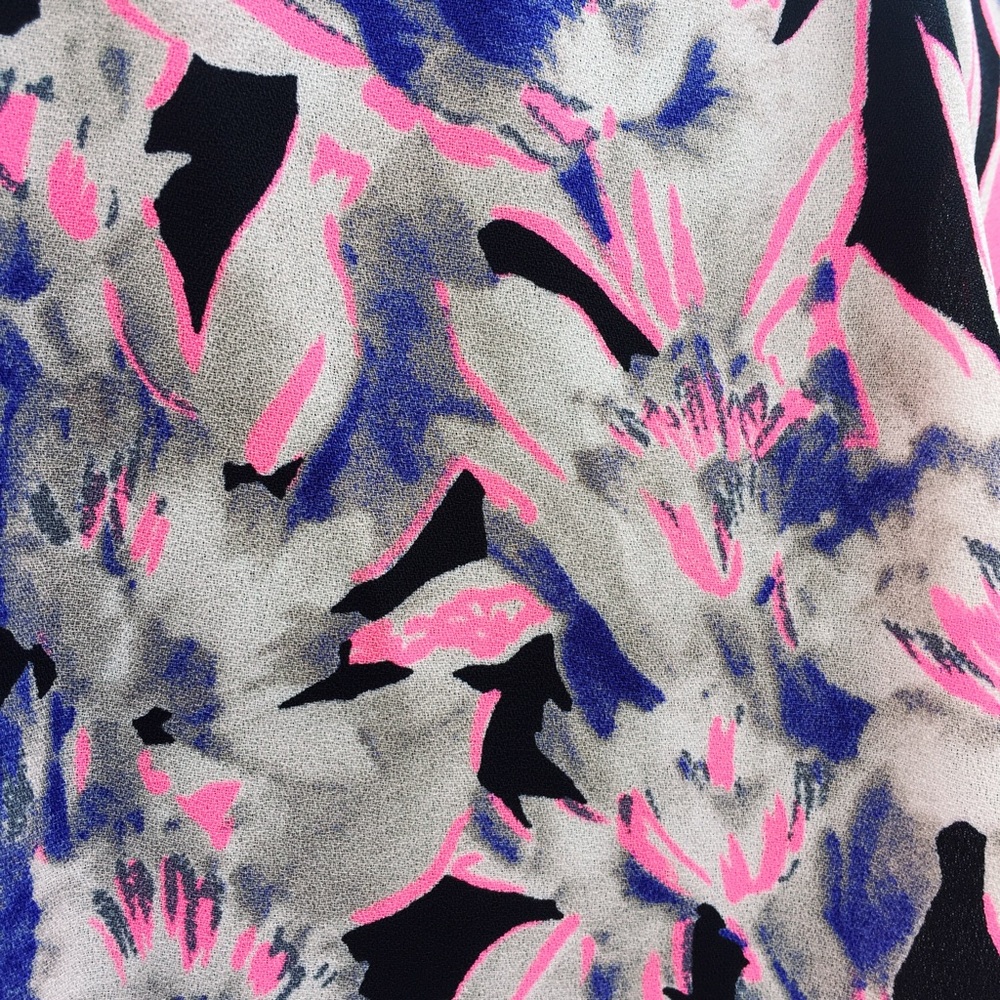 New Lush Florescent Floral Circle Skater Skirt - Picture 2 of 2