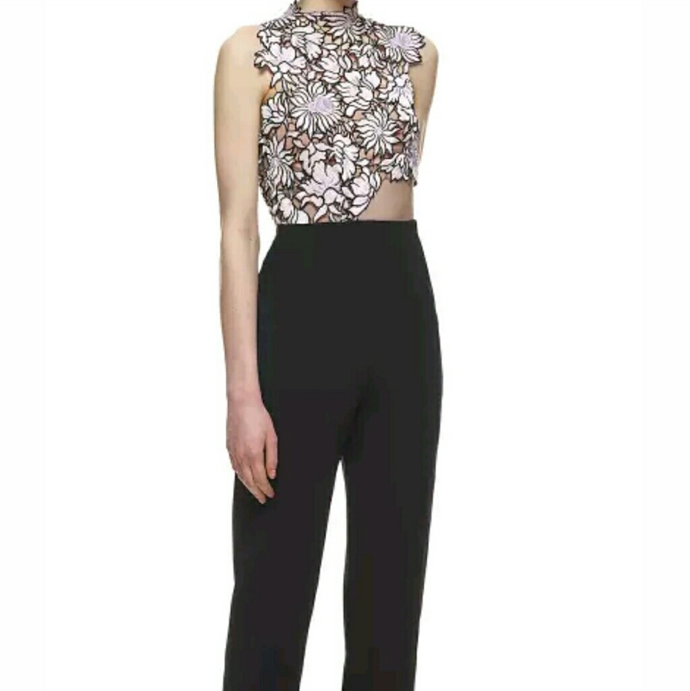 SOLD!!!  Self Portrait Black Lilac Lace Jumpsuit