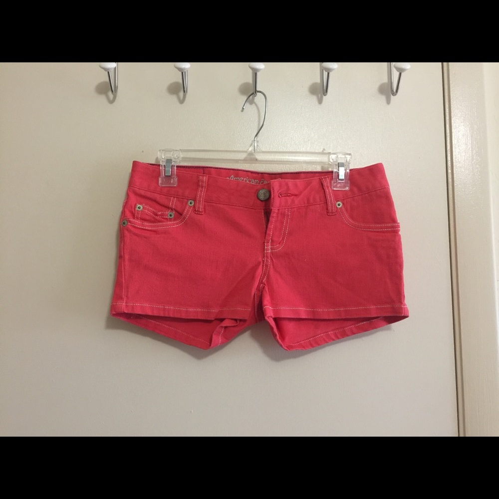 NWOT American Eagle Red jean Shorts - 4