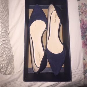 Cole Hann Navy Blue Flat