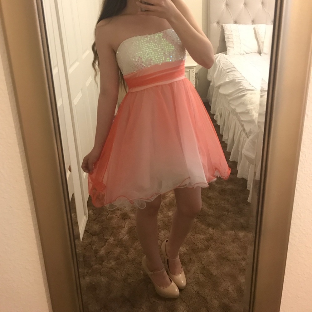 Speechless Sequin Pink Homecoming Formal Tulle Dress