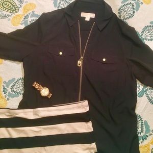 👚Micheal Kors Zip Up Blouse 👚