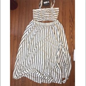 Striped Two-Piece Maxi Set