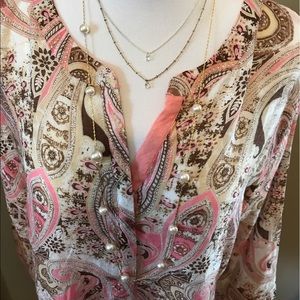 Long Faux Pearl Necklace