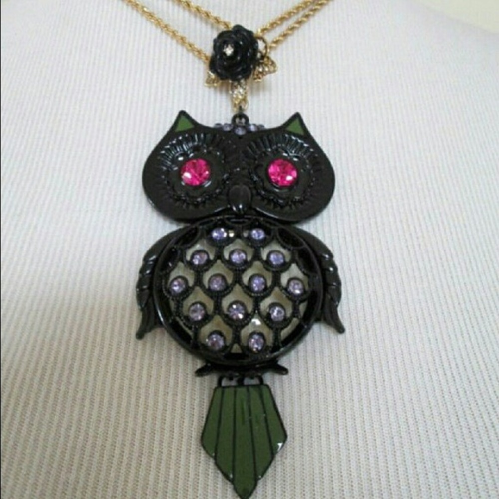 Pretty Little Liars black owl necklace