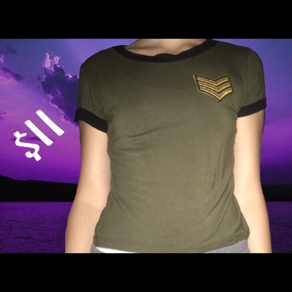 Green Ringer Tee
