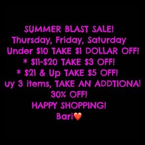 SUMMER SALE BLAST!