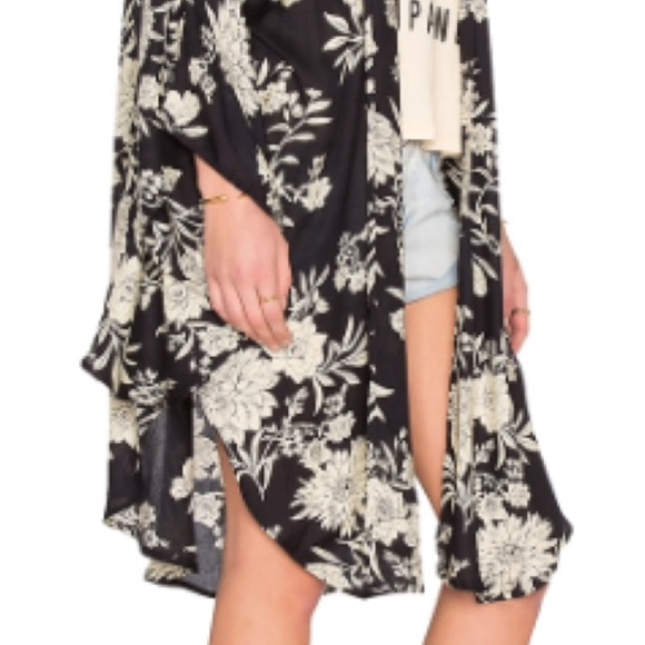 Flowy KIMONO Floral Maxi Coverup Sandrine Duster - Picture 3 of 3