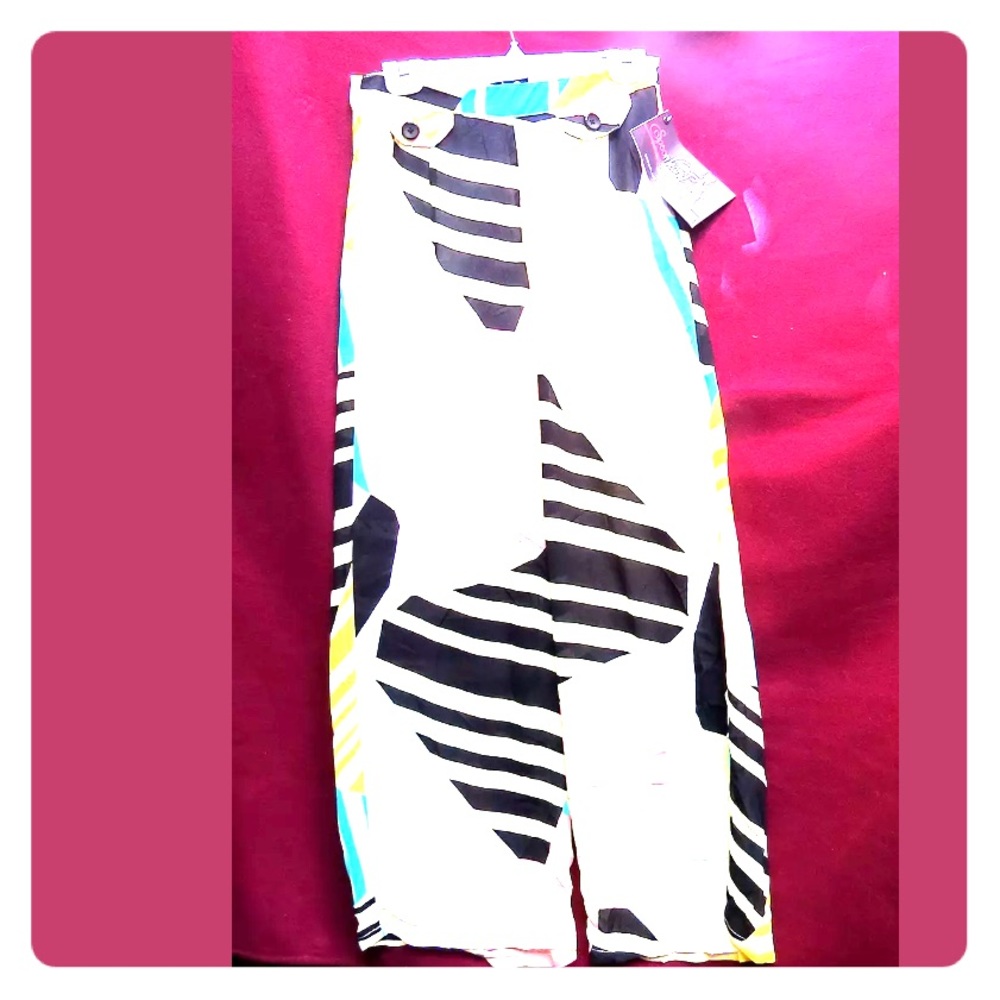 NWT Palazzo Pants Sheer Geometric Print Spoonjeans