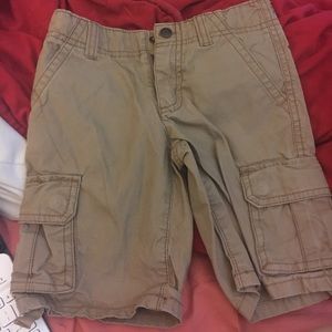 Khaki cargo shorts