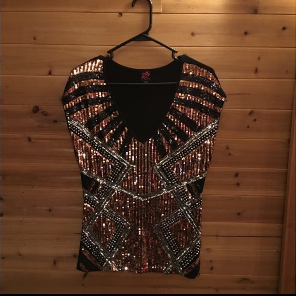 Bebe sequined top