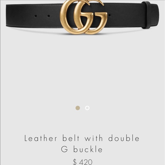 Auth. Gucci wide leather black belt sz80