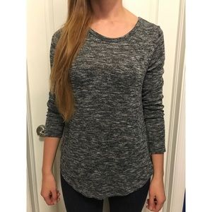 Long Sleeve Heathered Gray Top