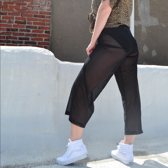 ❗️SOLD❗️Vintage High Waisted Mesh Pants - Picture 2 of 3
